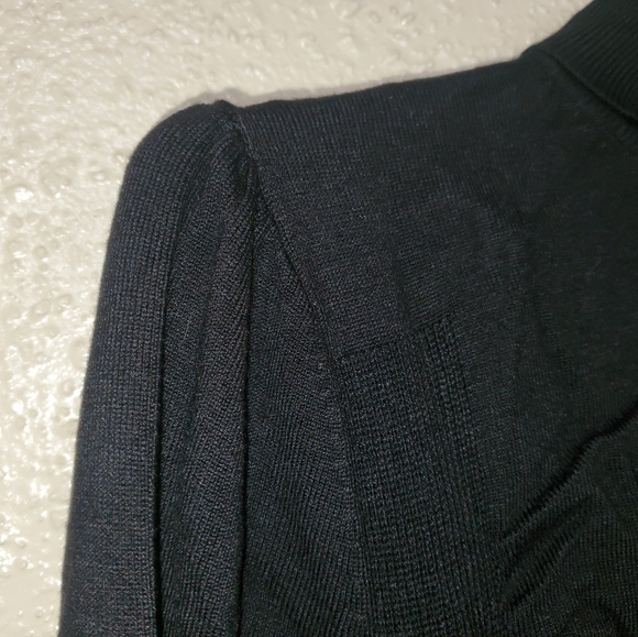 NWT Women's Apostrophe Long Sleeve Ruched Turtleneck Sweater - Black - Picture 3 of 4